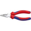Tip combination pliers chrome-plated with multi-component handles 145mm